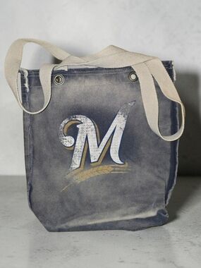 Milwaukee Brewers Tote Bag Genuine Merchandise Canvas #PUR1